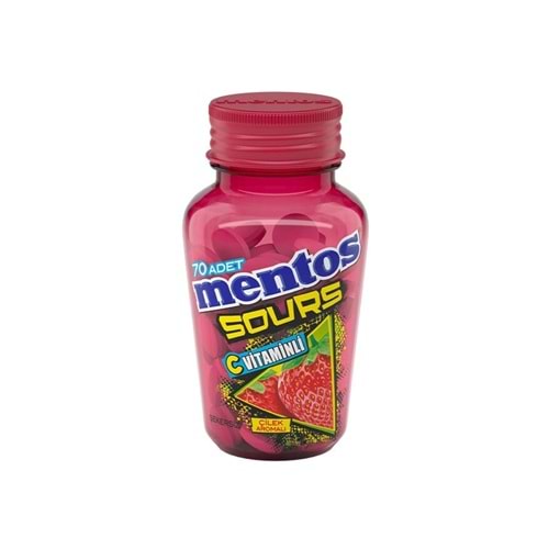MENTOS SOURS C VİTAMİNLİ ÇİLEK AROMALI 49G