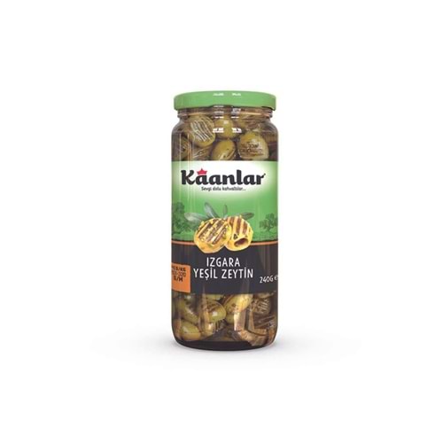 KAANLAR IZGARA YEŞİL ZEYTİN 240G CAM ŞİŞE