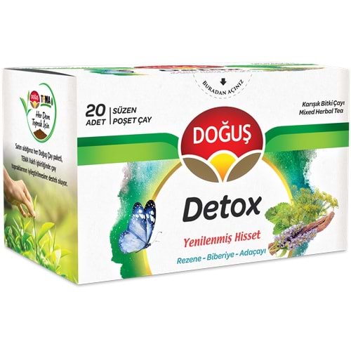 DOĞUŞ DETOX BİTKİ ÇAYI 20 ADET SÜZEN POŞET ÇAY