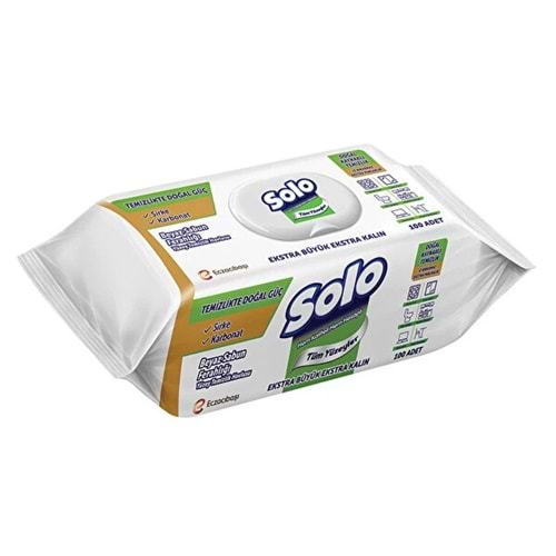 SOLO BEYAZ SABUN YÜZEY TEMİZLİK HAVLUSU 100 ADET