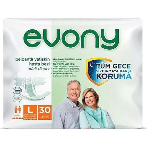 EVONY YETİŞKİN BEZİ BEDEN:L 30 ADET