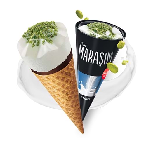 GOLF MARAŞIM SADE SÜTLÜ KORNET DONDURMA 120ML
