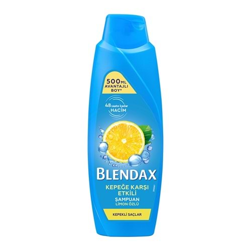 BLENDAX KEPEĞE KARŞI ETKİLİ LİMON ÖZLÜ ŞAMPUAN 500ML
