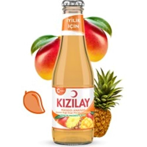 KIZILAY ŞEFTALİ-MANGO AROMALI GAZLI İÇECEK 200ML