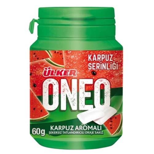 ÜLKER ONEO KARPUZ AROMALI ŞEKERSİZ SAKIZ 60G