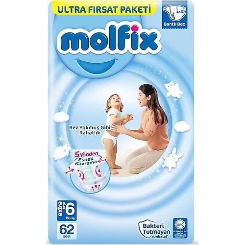 MOLFİX NO:6 EXTRA LARGE 15+ 62 ADET