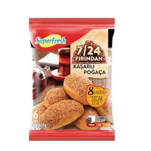SUPERFRESH FIRINDAN KAŞARLI POĞAÇA 6 ADET 432G