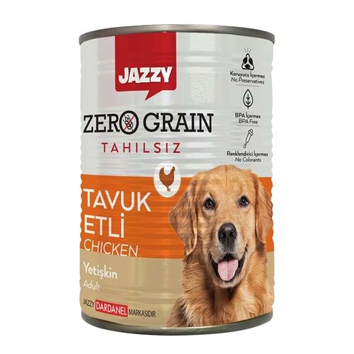 DARDANEL JAZZY ZERO GAİN TAHILSIZ TAVUK ETLİ KÖPEK MAMASI 380G