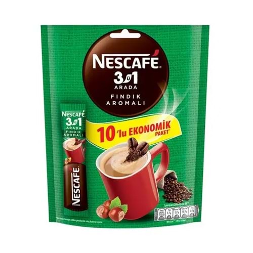 NESCAFE 3Ü1 ARADA FINDIK AROMALI 10LU PAKET