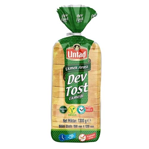 UNTAD EKMEK ARASI DEV TOST EKMEĞİ 1300G