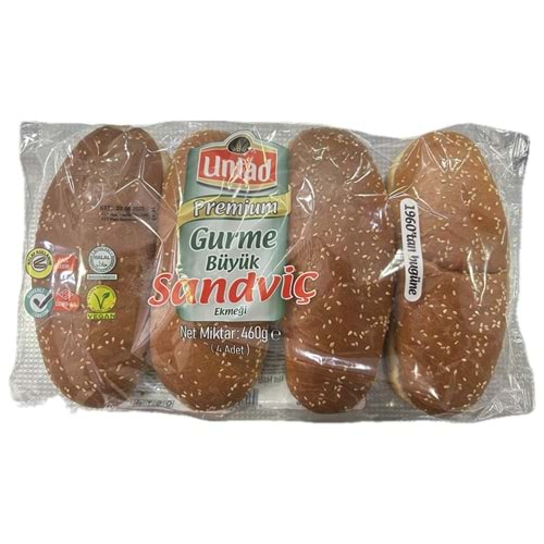 UNTAD PREMİUM GURME BÜYÜK SANDVİÇ EKMEĞİ 460G 4 ADET