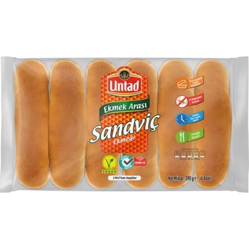 UNTAD PREMİUM SANDVİÇ EKMEĞİ 390G 6 ADET