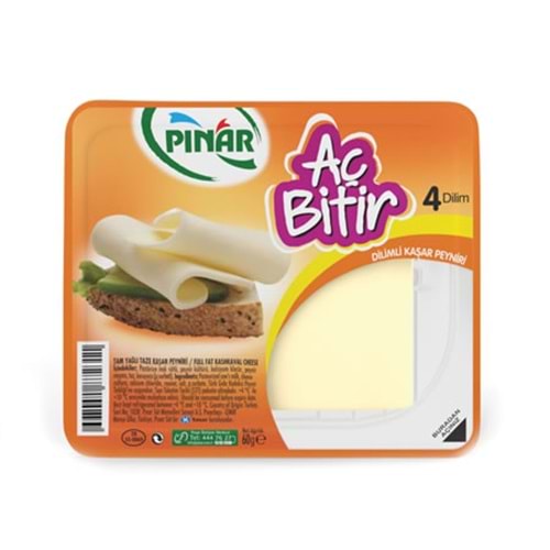 PINAR AÇ BİTİR DİLİMLİ PEYNİR 4 DİLİM 60G