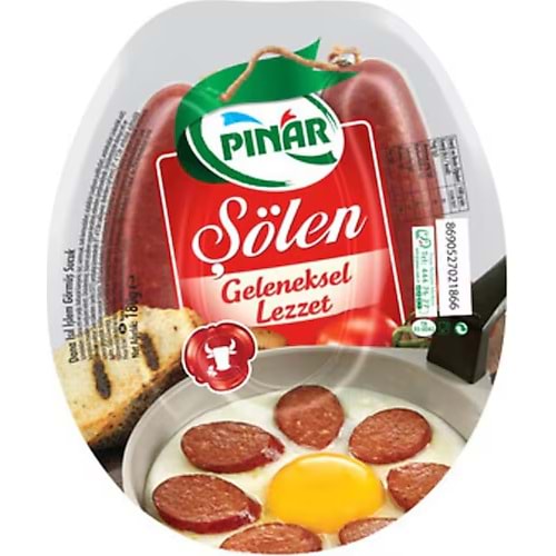 PINAR ŞÖLEN GELENEKSEL LEZZET DANA IŞIL İŞLEM GÖRMÜŞ SUCUK 180G