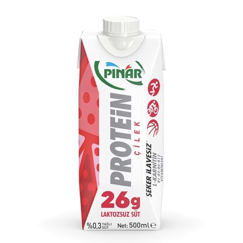 PINAR PROTEİN ÇİLEK LAKTOZSUZ SÜT 500ML