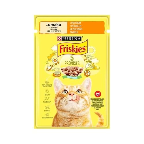 PURİNA FRİSKİES TAVUKLU YAŞ MAMA 85G