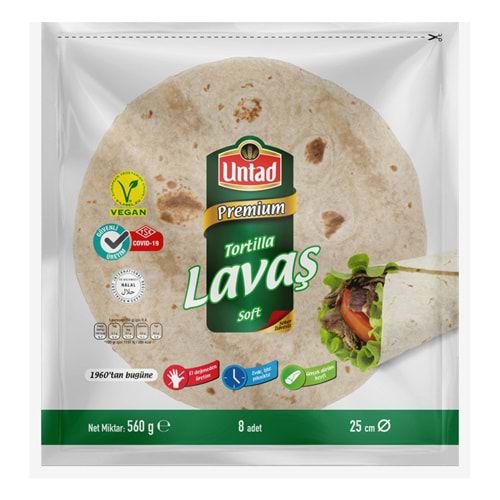 UNTAD PREMİUM TORTİLLA LAVAŞ SOFT 8 ADET 560G