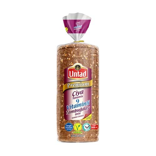 UNTAD PREMİUM ÇİYA TOHUMLU 9 VİTAMİNLİ TAM BUĞDAY UNLU KEKİKLİ EKMEK 4