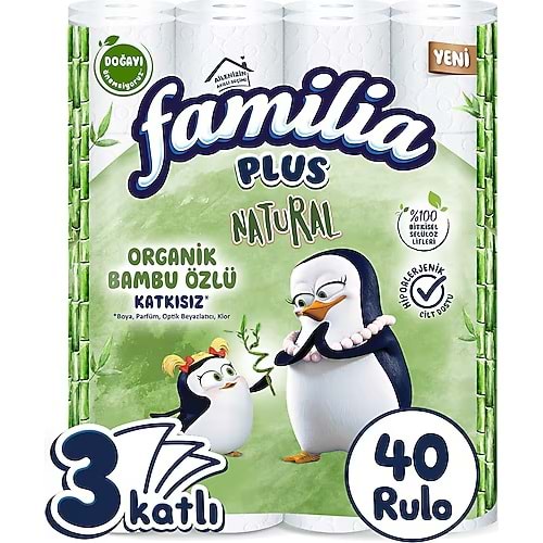 FAMİLİA NATUREL TUVALET KAĞIDI 3 KATLI 40 ADET