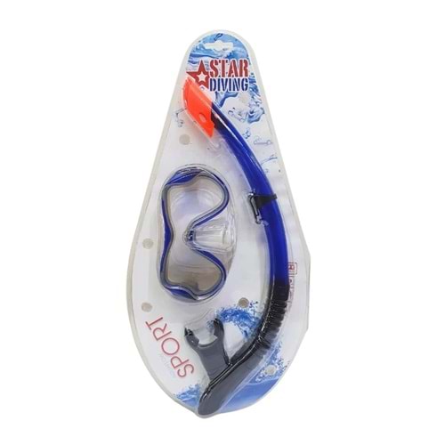 STAR DDİVİNG DENİZ GÖZLÜĞÜ + ŞNORKEL SET 51713