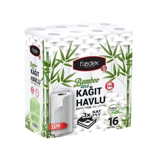 FLODEX KAĞIT HAVLU 16LI BAMBU ÖZLÜ