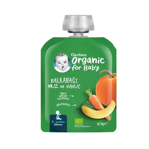 GERBER BAL KABAĞI MUZ VE HAVUÇ 90G BEBEK MAMASI