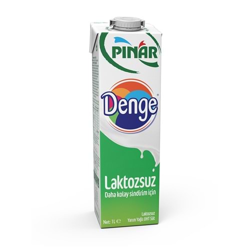 PINAR DENGE LAKTOZSUZ YARIM YAĞLI UHT SÜT 1LT