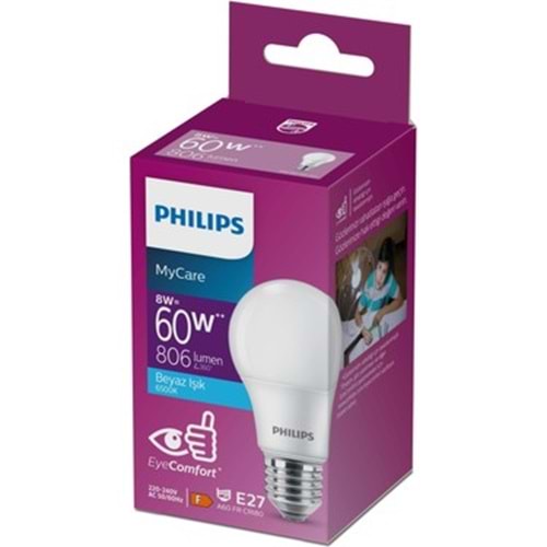 PHILIPS MYCARE 8W 720 LUMEN BEYAZ IŞIK AMPÜL