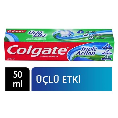 COLGATE FLORÜRLÜ DİŞ MACUNU ÜÇLÜ ETKİ 50ML