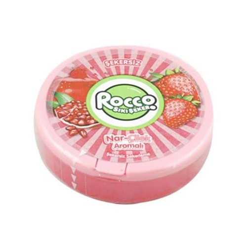 ROCCO ŞEKERSİZ SIKI ŞEKER NAR-ÇİLEK AROMALI 12G