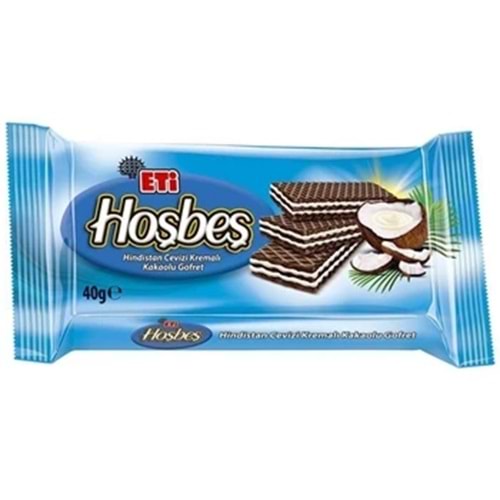ETİ HOŞBEŞ HİNDİSTAN CEVİZLİ GOFRET 40G