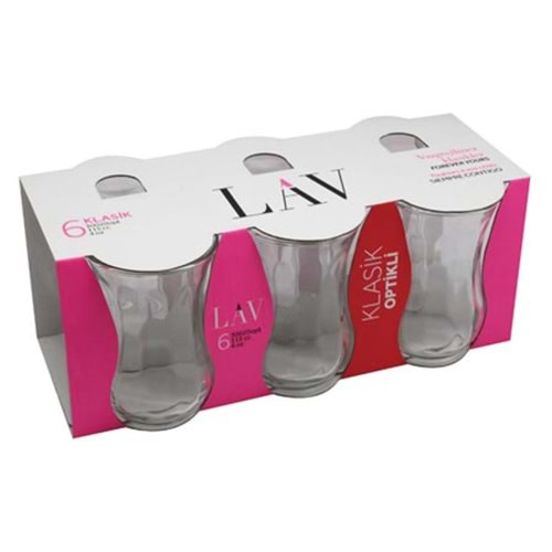 LAV KLASİK OPTİKLİ 6LI ÇAY BARDAĞI 30020