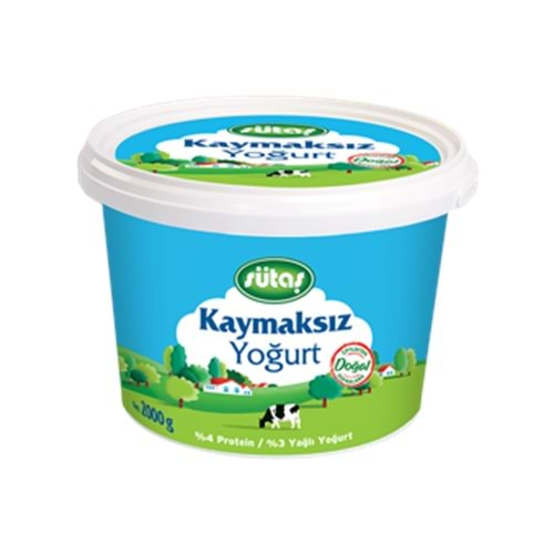 SÜTAŞ KAYMAKSIZ YOGURT 2000 GR