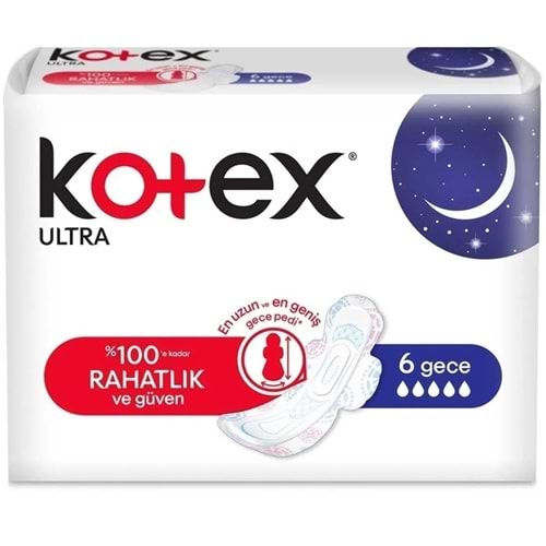 KOTEX ULTRA GECE 6 ADET