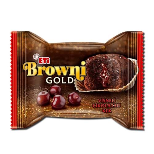 ETİ BROWNİ GOLD VİŞNE SOSLU ÇİKOLATALI KEK 45G