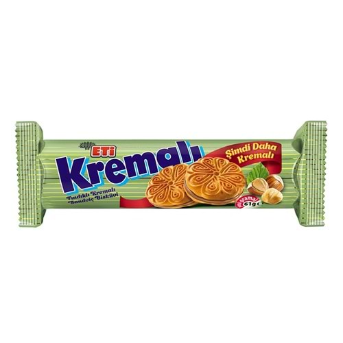 ETİ KREMALI FINDIK KREMALI BİSKÜVİ 61G