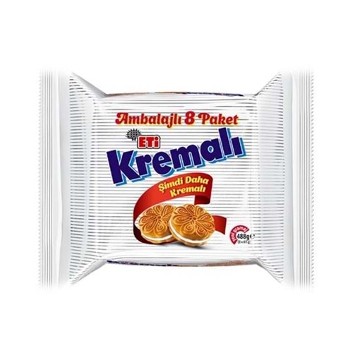 ETİ KREMALI BİSKÜVİ 488G 8X61G