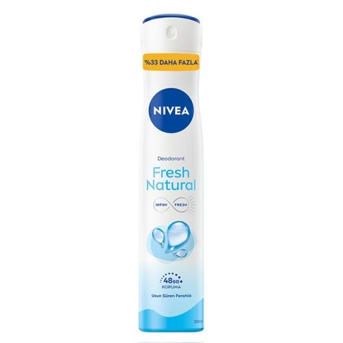 NİVEA FRESH NATURAL HIZLI KORUMA DEODORANT 150 ml