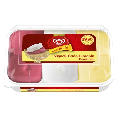 ALGİDA MARAŞ USULÜ VİŞNELİ , SADE, LİMONLU DONDURMA 460ML