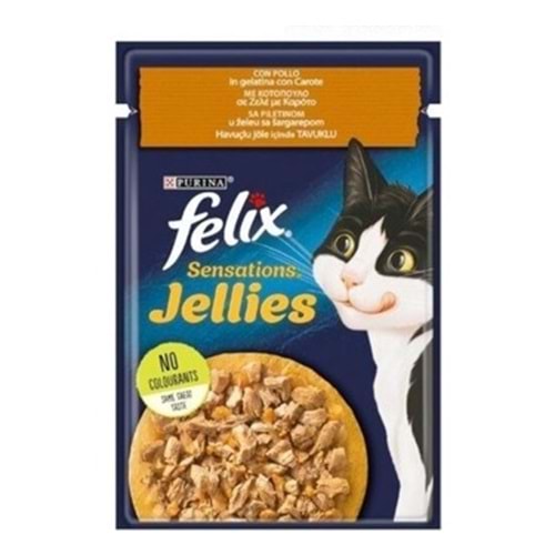 PURİNA FELİX SENSATİONS TAVUKLU VE HAVUÇLU 85G