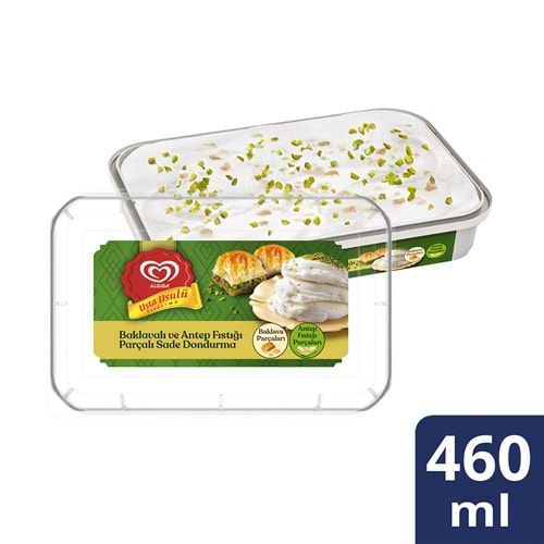 ALGİDA BAKLAVALI VE ANTEP FISTIĞI PARÇALI DONDURMA 460G