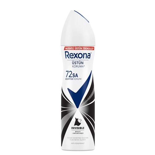REXONA INVISIBLE BEYAZ İZ + SARI LEKE KARŞITI 150ML DEODORANT