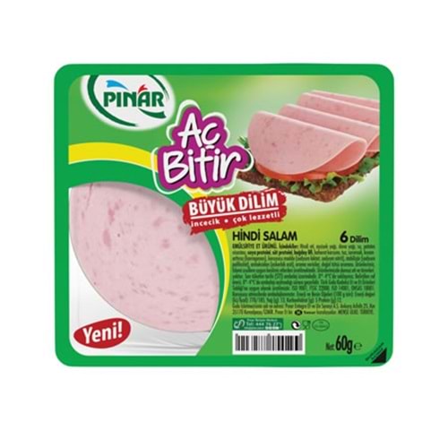 PINAR AÇ BİTİR HİNDİ SALAM 8 DİLİM 60G