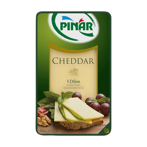 PINAR CHEDDAR DİLİMLİ 5 DİLİM 200G