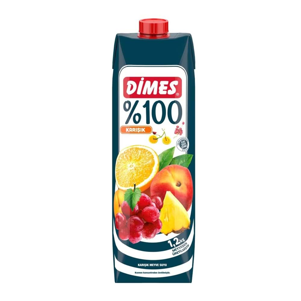 DİMES %100 KARIŞIK MEYVE SUYU 1LT