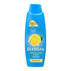 BLENDAX KEPEĞE KARŞI ETKİLİ LİMON ÖZLÜ ŞAMPUAN 500ML