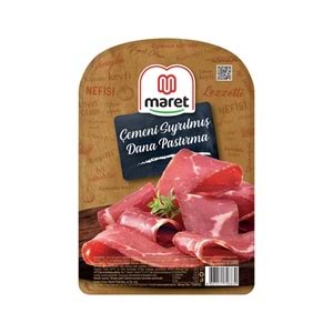 MARET ÇEMENİ SIYRILMIŞ DANA PASTIRMA 100G
