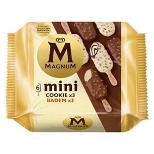 ALGİDA MAGNUM MİNİ COOKİE X3 BADEM X3 337,5ML