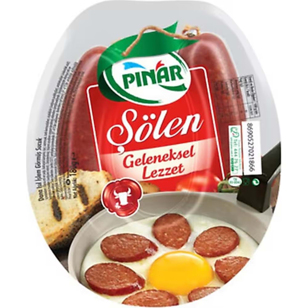 PINAR ŞÖLEN GELENEKSEL LEZZET DANA IŞIL İŞLEM GÖRMÜŞ SUCUK 180G