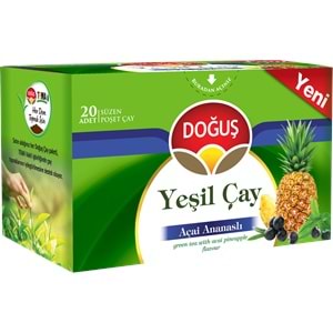DOĞUŞ YEŞİL ÇAY AÇAİ ANANASLI 20 ADET SÜZEN POŞET ÇAY